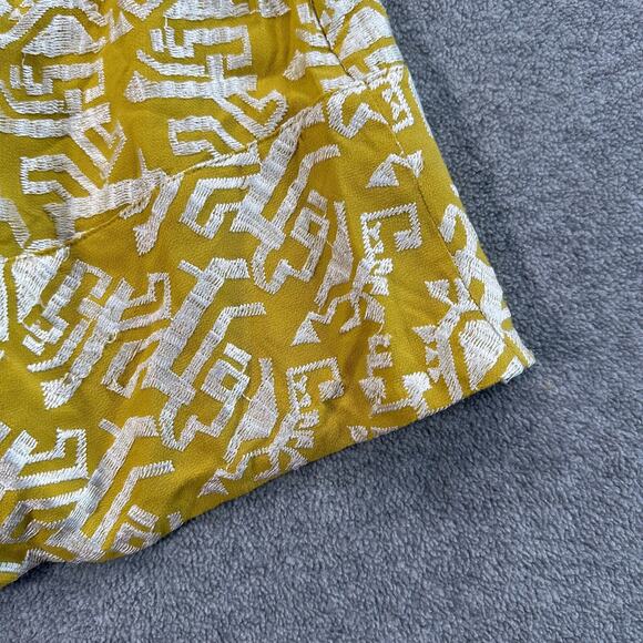 Anthropologie Floreat Anesu One-Shoulder Top Womens Small Strappy Cropped Yellow - Picture 2 of 7